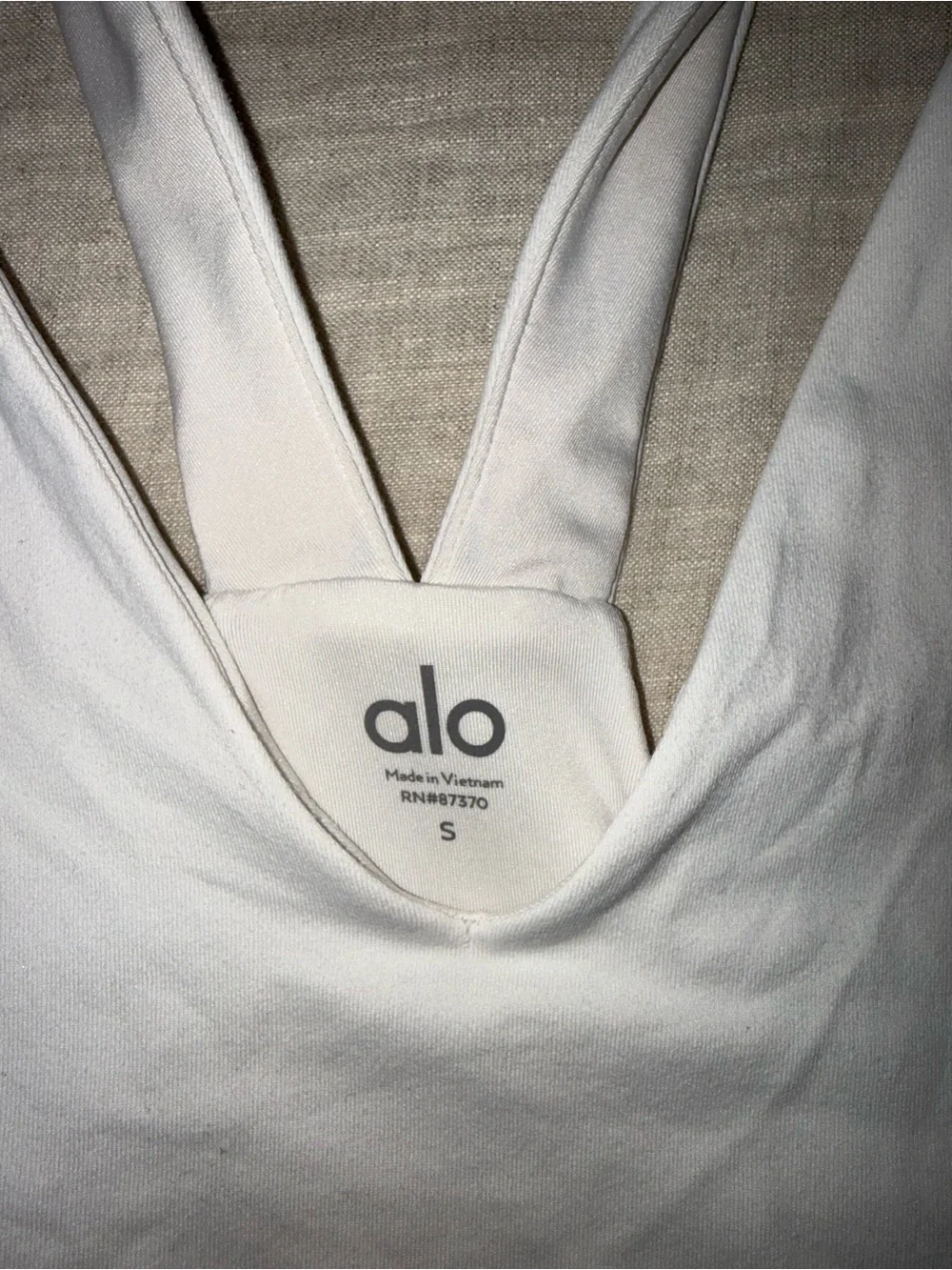 Alo Yoga Airbrush Real Bra Tank in White